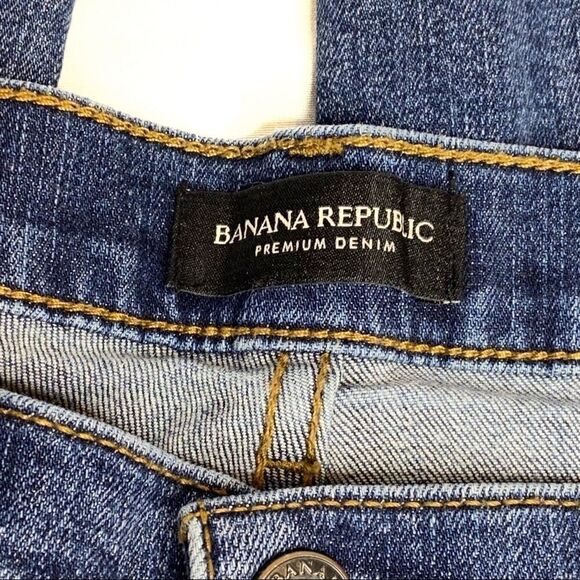 PacSun dark wash girlfriend stretch jeans with raw hem size 28 - Picture 9 of 16